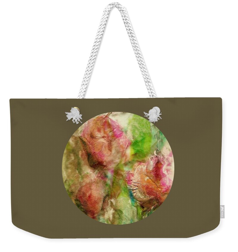 Floral Weekender Tote Bag featuring the painting Spring Garden by Mary Wolf