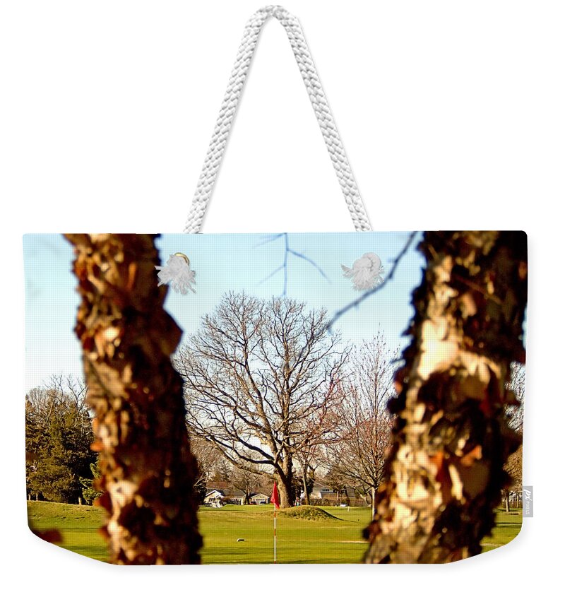 Golf Weekender Tote Bag featuring the photograph Spring Golf by Newwwman
