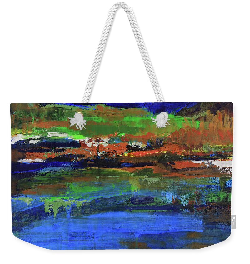 Landscape Painting Weekender Tote Bag featuring the painting Spring in high country by Walter Fahmy