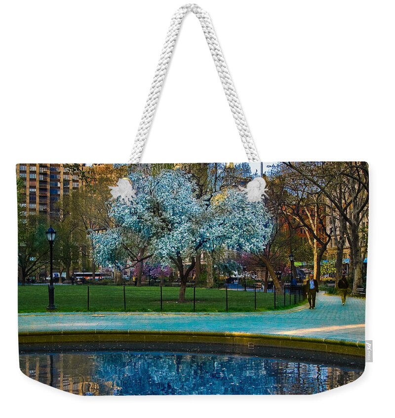 Flatiron Weekender Tote Bag featuring the photograph Spring In Madison Square Park by Chris Lord