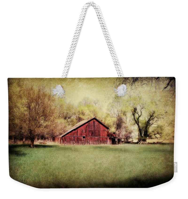 Barn Weekender Tote Bag featuring the photograph Spring In Nebraska by Julie Hamilton