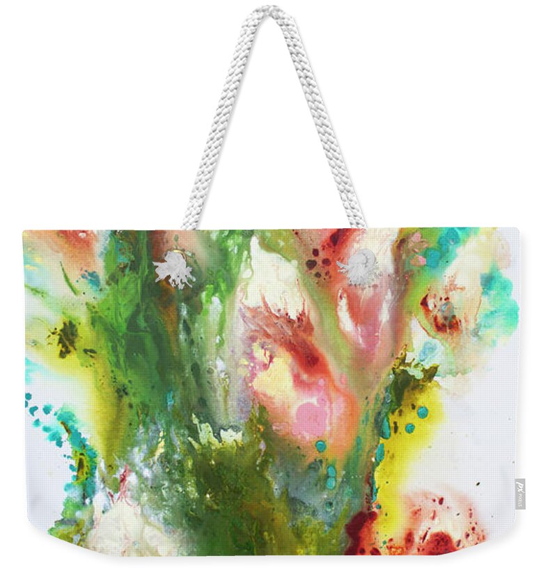 Flowers Weekender Tote Bag featuring the painting Spring by Katrina Nixon