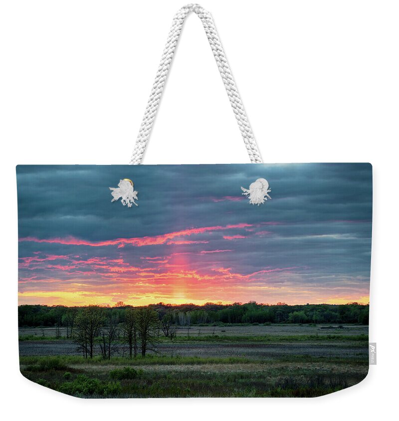  Weekender Tote Bag featuring the photograph Spring Sunset by Dan Hefle