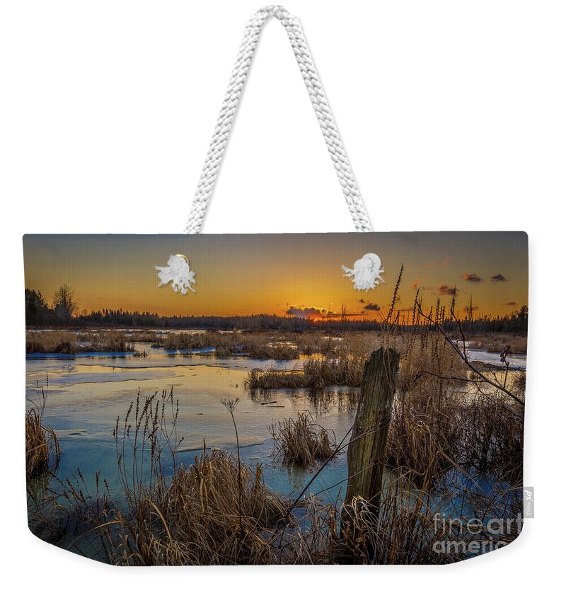Canada Weekender Tote Bag featuring the photograph Spring Sunset by Roger Monahan