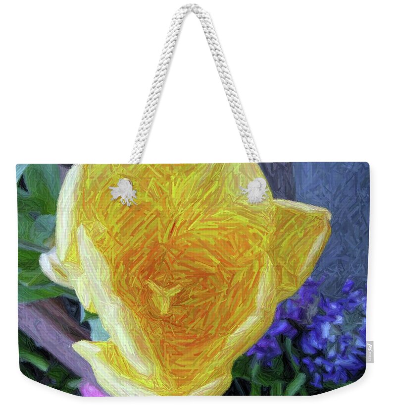 Spring Weekender Tote Bag featuring the photograph Spring Tulip by Susan Carella