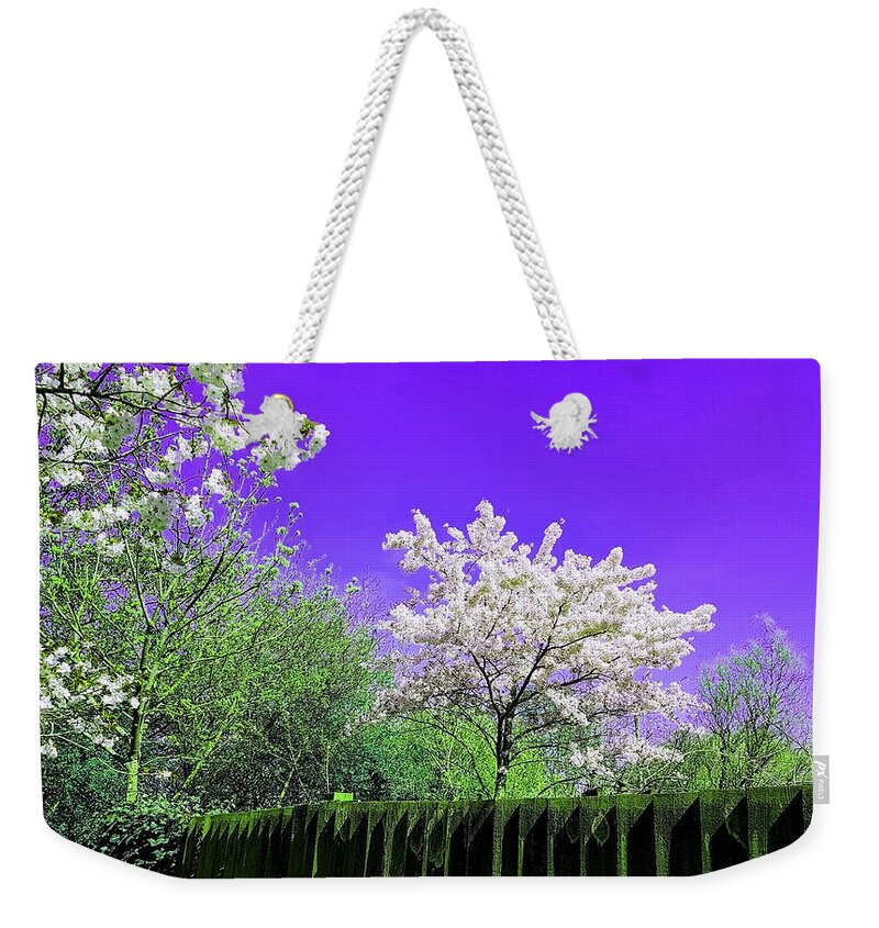  Weekender Tote Bag featuring the photograph Spring Wonderland In Indigo Heaven by Rowena Tutty