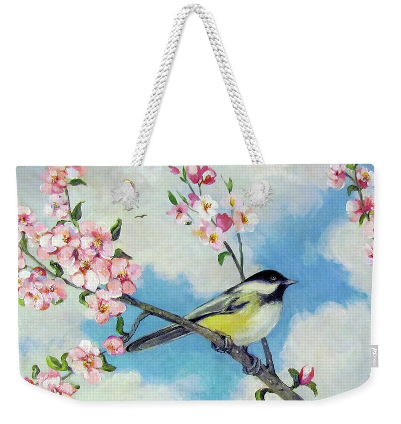 Nature Weekender Tote Bag featuring the painting Spring's Promise by Donna Tucker