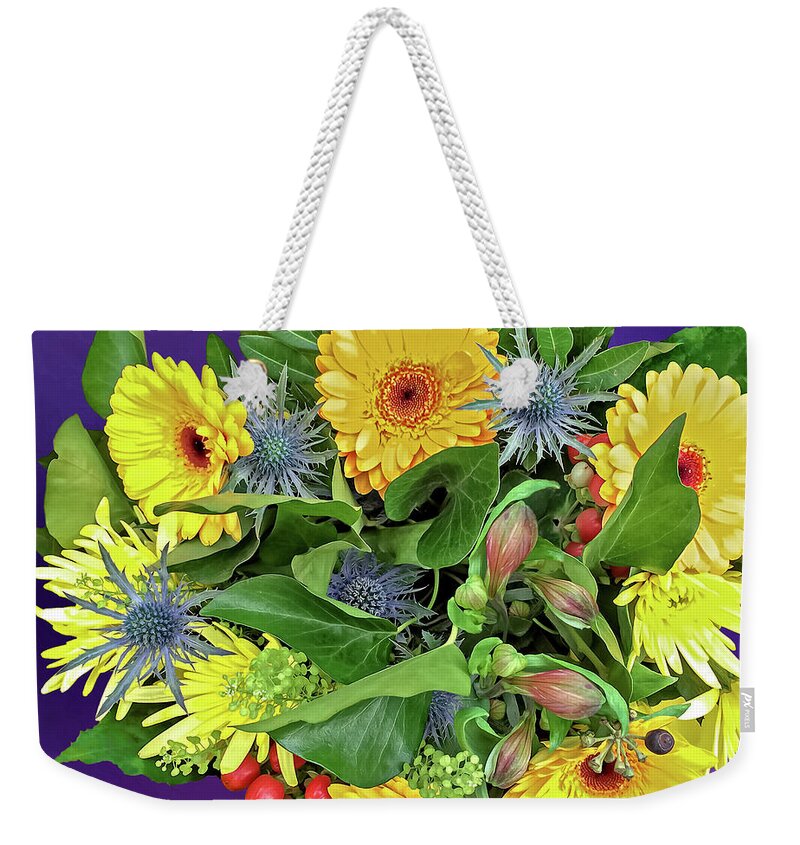 Gabriele Pomykaj Weekender Tote Bag featuring the photograph Springtime - Flower Bouquet by Gabriele Pomykaj