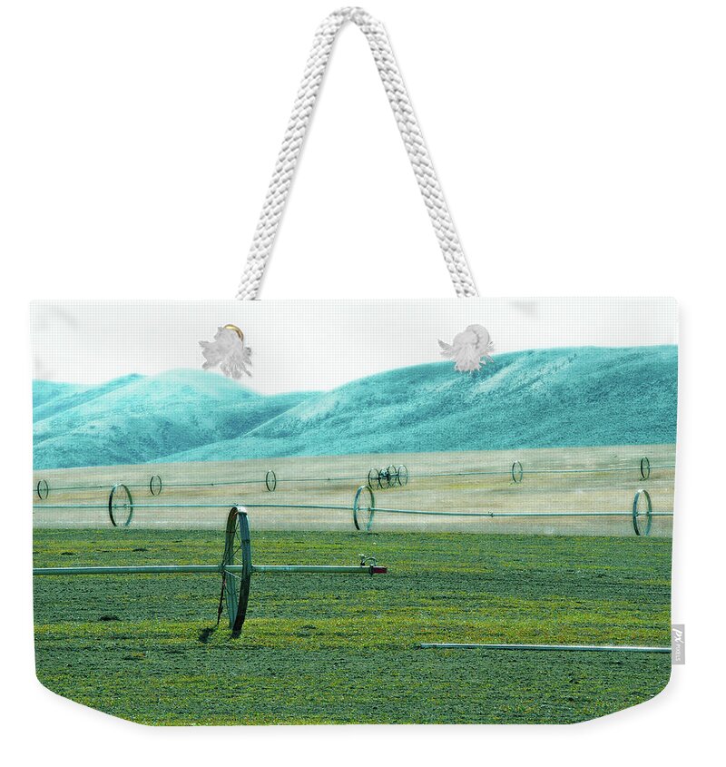 Landscape Weekender Tote Bag featuring the photograph Sprinkler - Eastern WA by Brian O'Kelly