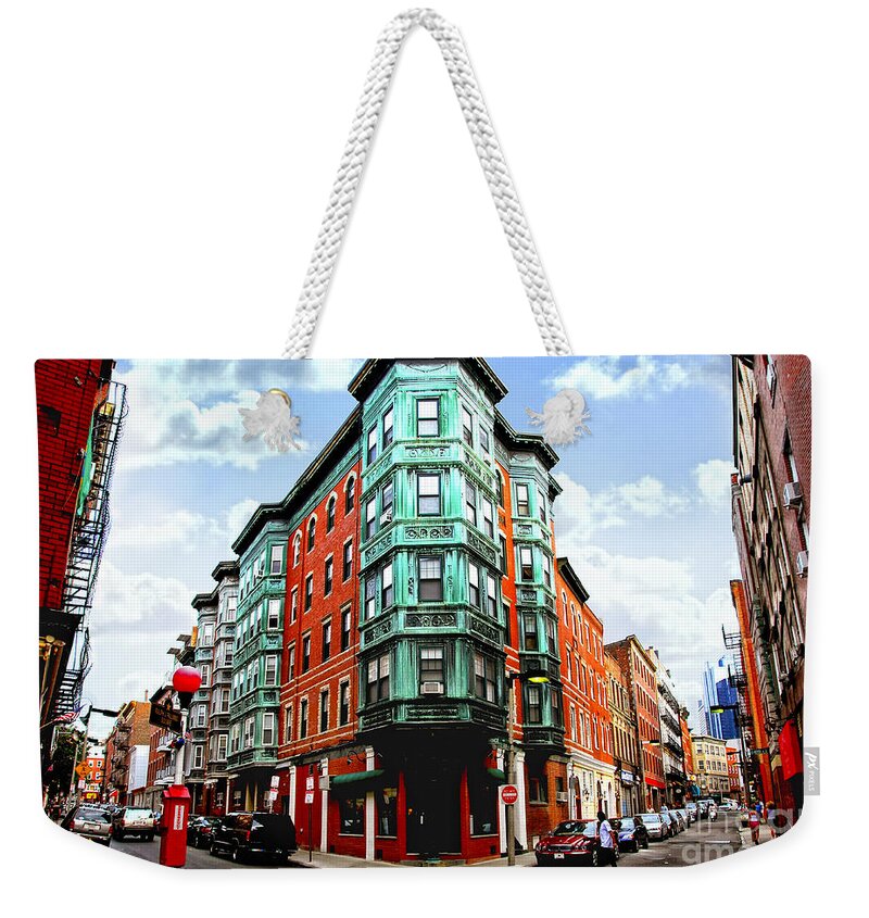 House Weekender Tote Bag featuring the photograph Square in old Boston by Elena Elisseeva