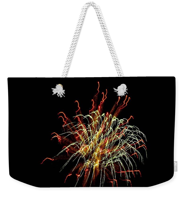 Fireworks Weekender Tote Bag featuring the photograph Squiggles 02 by Pamela Critchlow