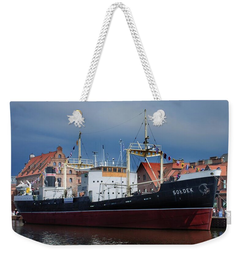 Gdansk Weekender Tote Bag featuring the photograph SS Soldek by Robert Grac
