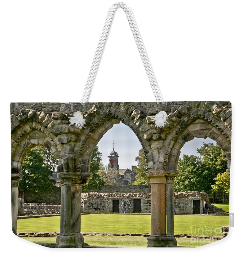 Cloister Weekender Tote Bag featuring the photograph St. Andrew's Cathedral. Cloister. by Elena Perelman