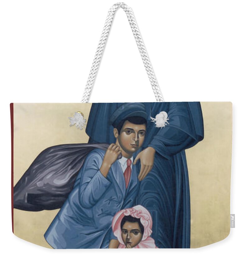 St. Frances Cabrini Weekender Tote Bag featuring the painting St. Frances Cabrini - RLFRC by Br Robert Lentz OFM