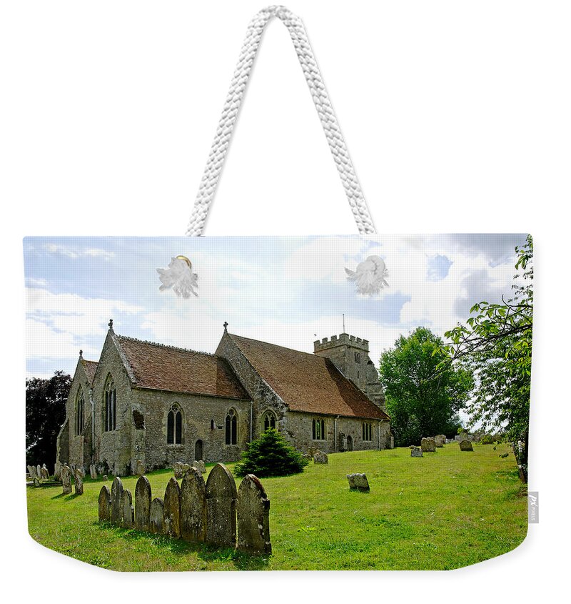 Europe Weekender Tote Bag featuring the photograph St George's Church, Arreton by Rod Johnson