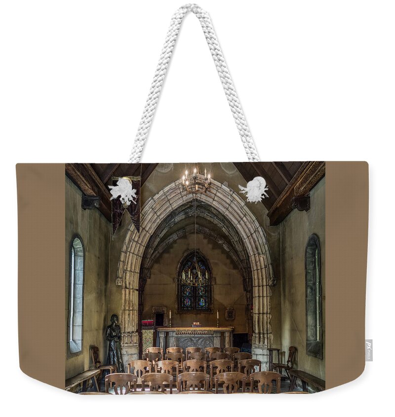 Marquette University Weekender Tote Bag featuring the photograph St. Joan of Arc Chapel by Kristine Hinrichs