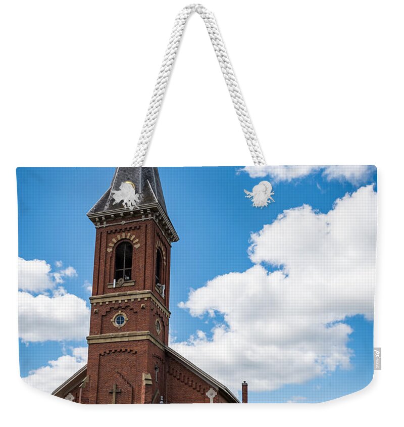 Church Weekender Tote Bag featuring the photograph St. John The Baptist Catholic Church by Holden The Moment