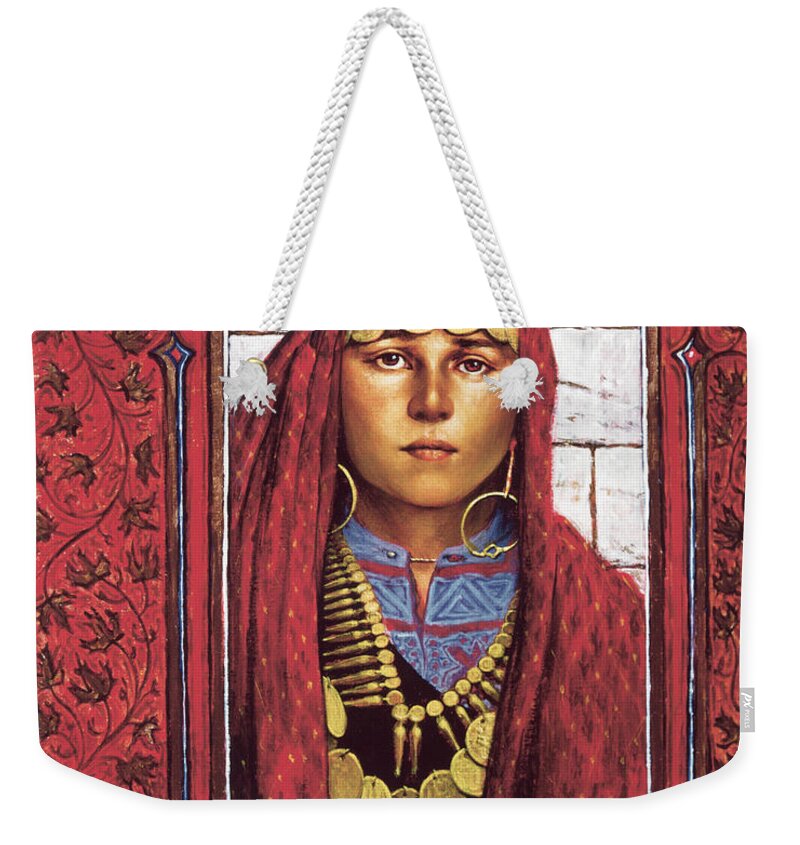 St. Mary Magdalene Weekender Tote Bag featuring the painting St. Mary Magdalene - LGMAG by Louis Glanzman