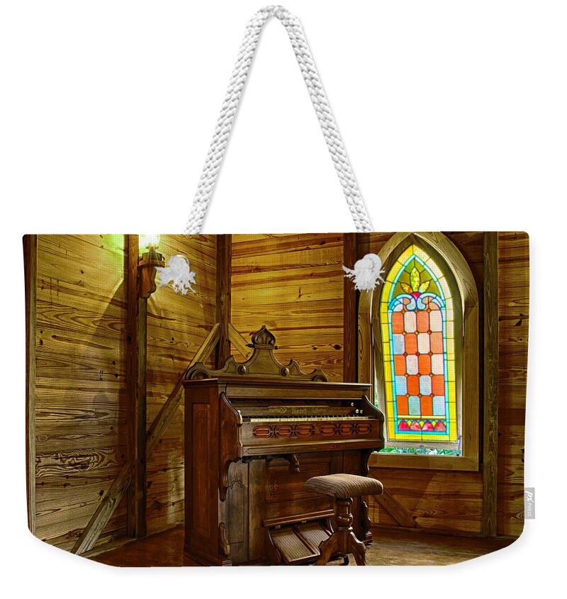 Chapel Weekender Tote Bag featuring the photograph St. Mary's Chapel at Spanish Point by Mitch Spence
