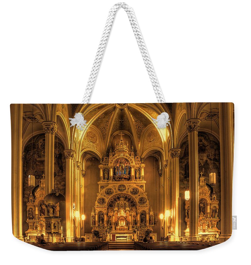Chicago Weekender Tote Bag featuring the photograph St. Michael's in Old town by Rod Melotte