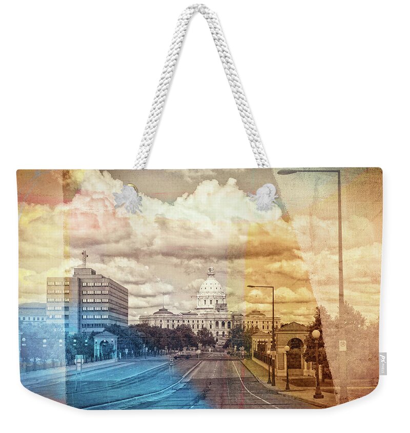 St. Paul Weekender Tote Bag featuring the photograph St. Paul Capital Building by Susan Stone