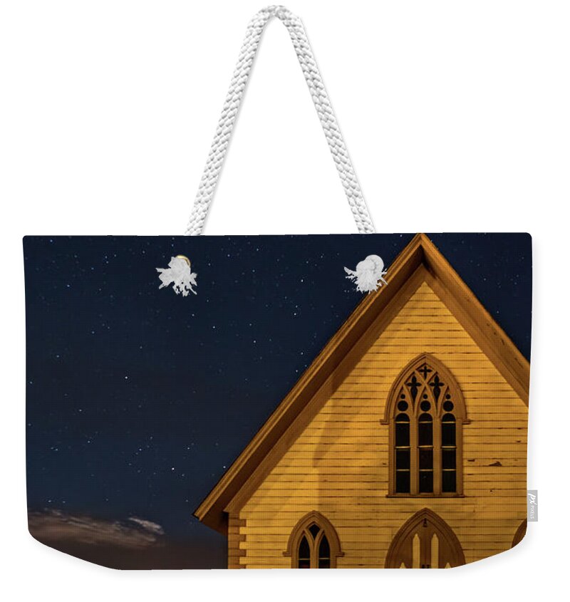 Landscape Weekender Tote Bag featuring the photograph St. Paul's at Night by Marc Crumpler