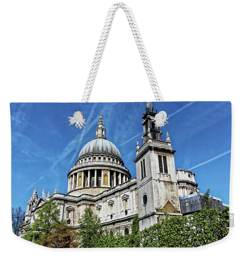 St Paul's Cathedral Weekender Tote Bag featuring the photograph St Paul's Cathedral #1 by Doolittle Photography and Art