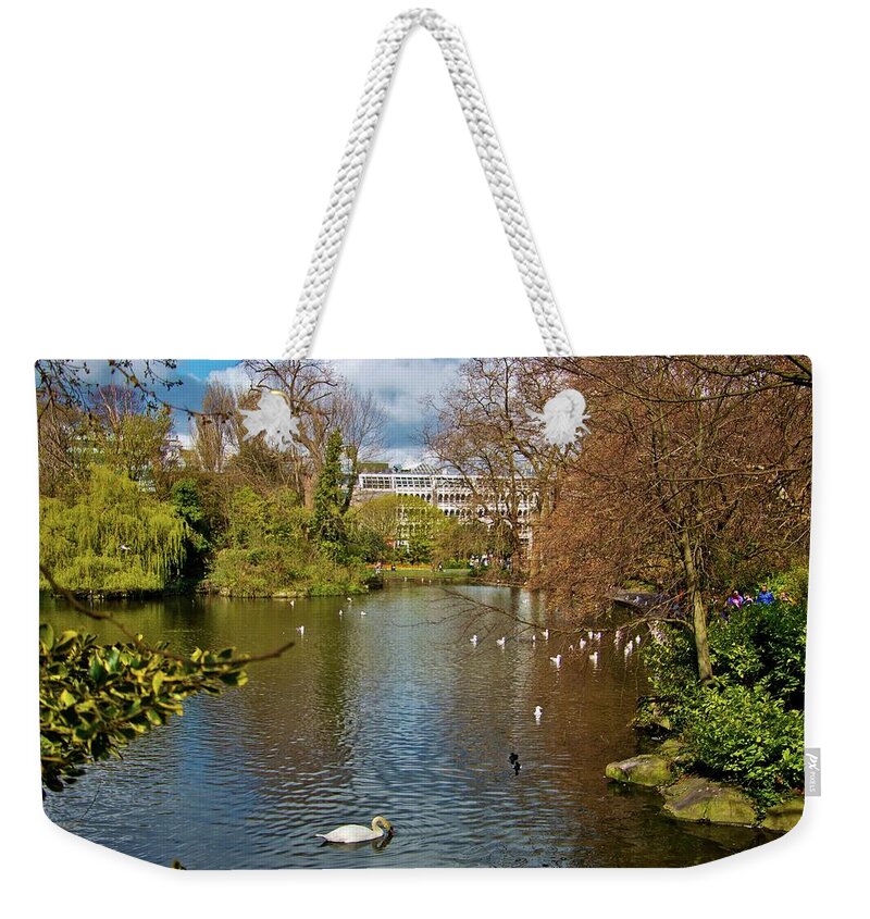 St. Stephen's Green Weekender Tote Bag featuring the photograph St. Stephen's Green in Dublin by Marisa Geraghty Photography