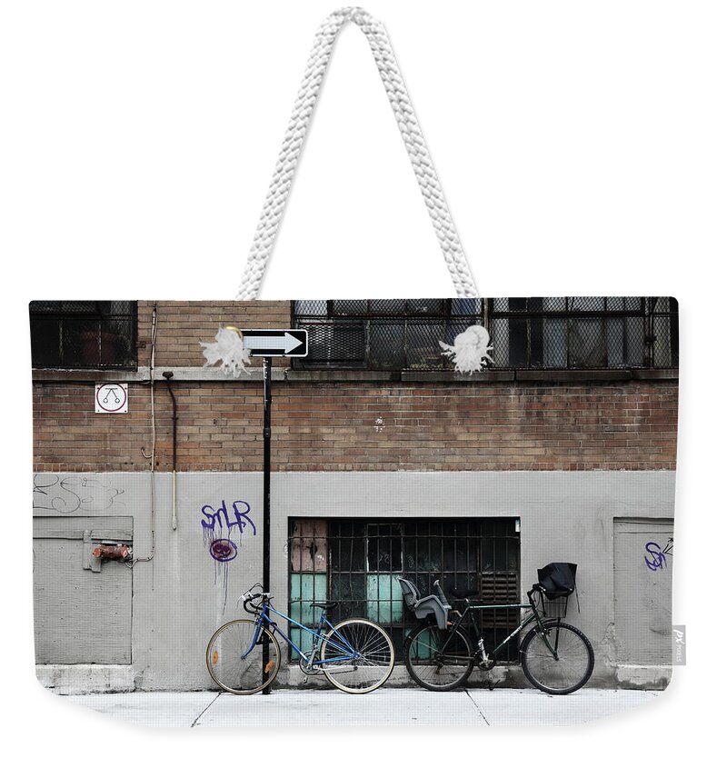 Bike Weekender Tote Bag featuring the photograph Stable by Kreddible Trout