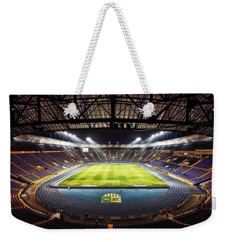 Stadium Weekender Tote Bag featuring the photograph Stadium by Mariel Mcmeeking