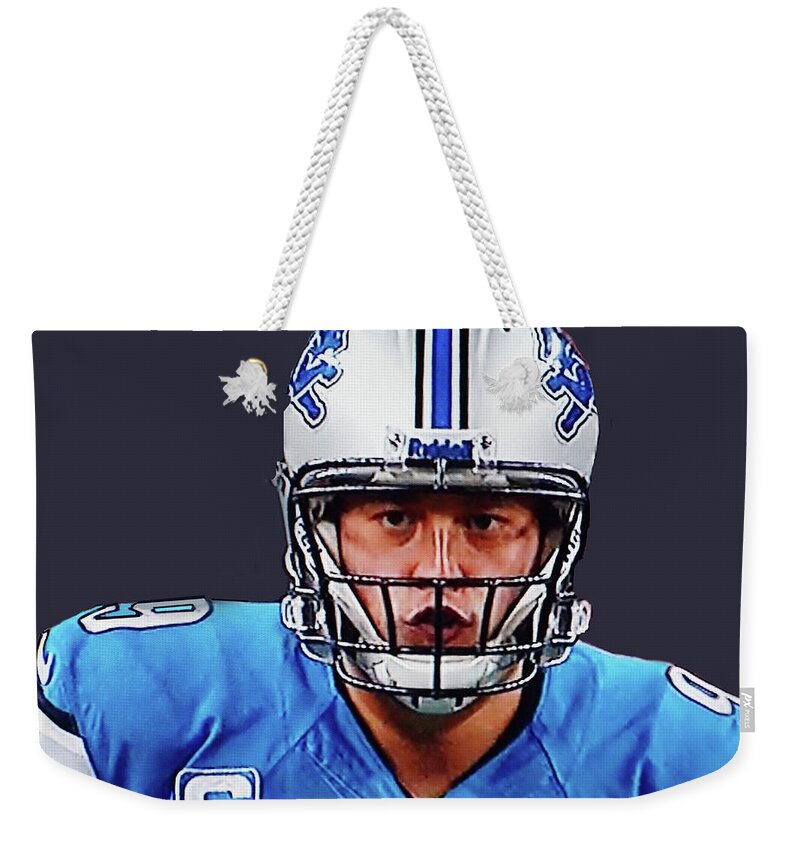 Football Weekender Tote Bag featuring the photograph Stafford 2 by CHAZ Daugherty