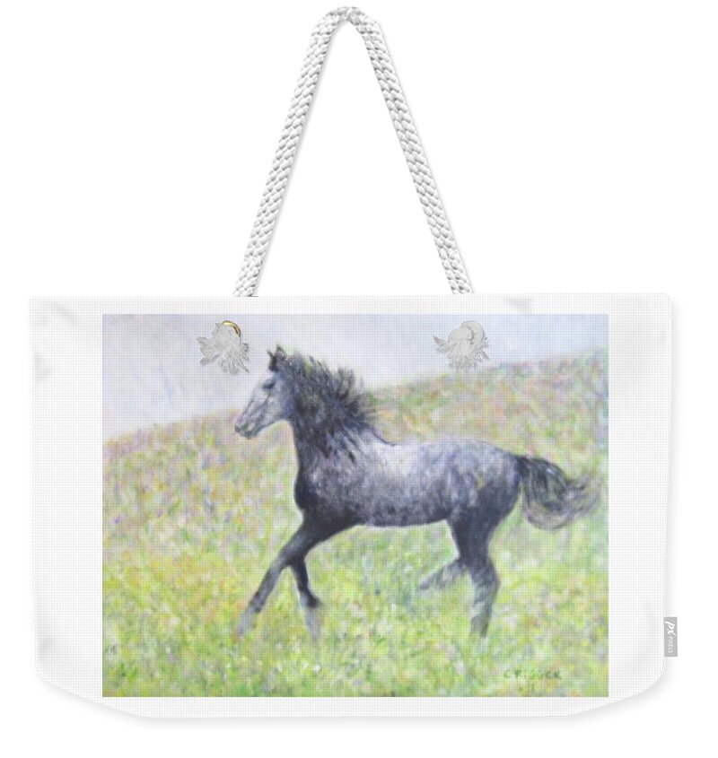 Impressionism Weekender Tote Bag featuring the painting Stallion by Glenda Crigger