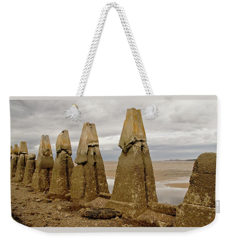 On The Watch Weekender Tote Bag featuring the photograph Standing in line still. by Elena Perelman