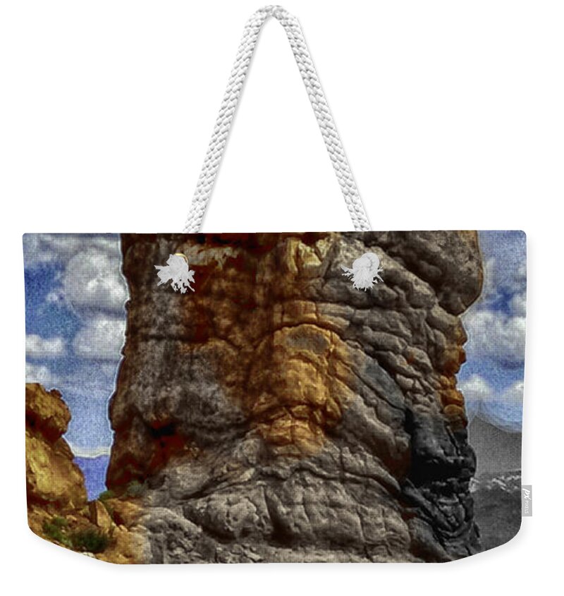 Landscape Weekender Tote Bag featuring the digital art Standing Tall by Richard Baron