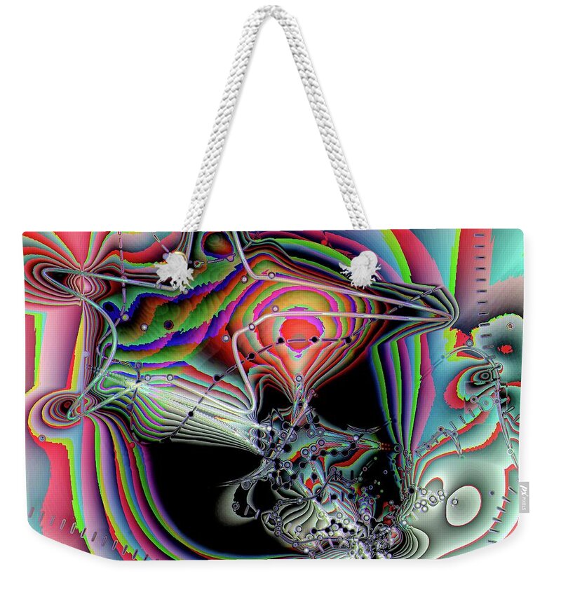 Effects Weekender Tote Bag featuring the digital art Star Defomation by Ron Bissett