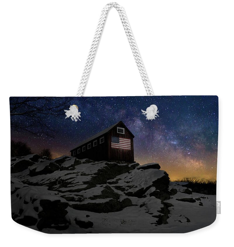 American Flag Weekender Tote Bag featuring the photograph Star Spangled Banner by Bill Wakeley