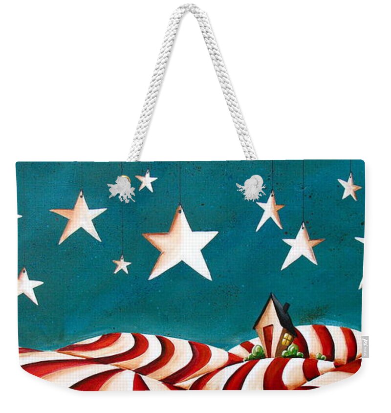 House Weekender Tote Bag featuring the painting Star Spangled by Cindy Thornton