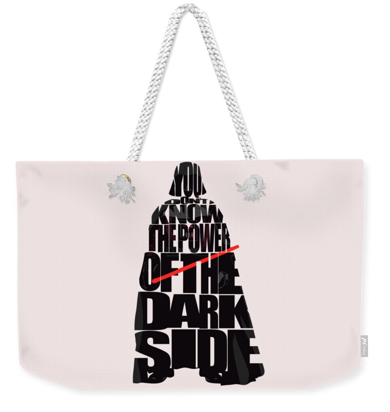 Darth Vader Weekender Tote Bag featuring the digital art Star Wars Inspired Darth Vader Artwork by Inspirowl Design