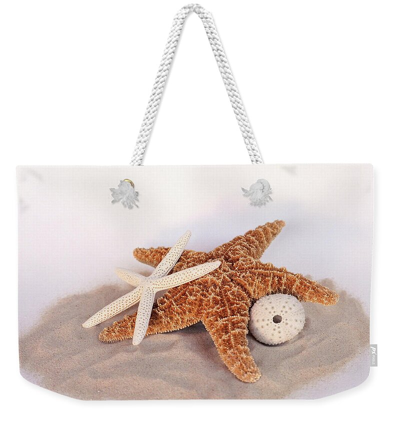 Starfish Weekender Tote Bag featuring the photograph Starfish Still Life by Terri Harper
