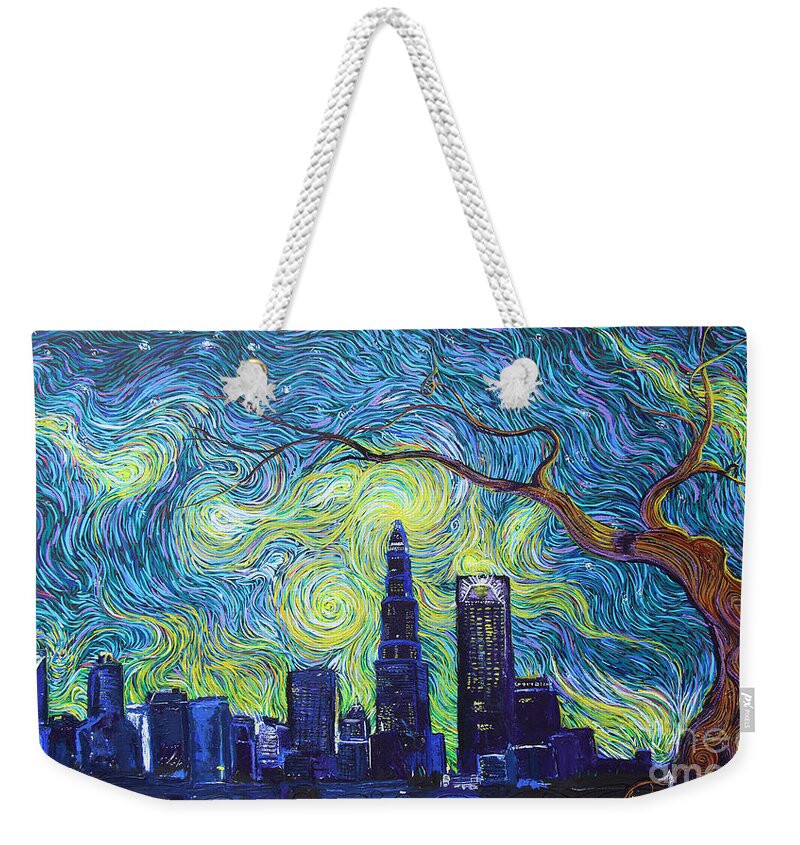 Impressionism Weekender Tote Bag featuring the painting Starry Night Over The Queen City by Stefan Duncan