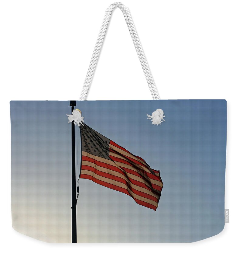 Flag Weekender Tote Bag featuring the photograph Stars and Stripes by Ben Zell