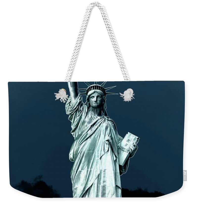  Weekender Tote Bag featuring the photograph Statue of Liberty by Alan Goldberg