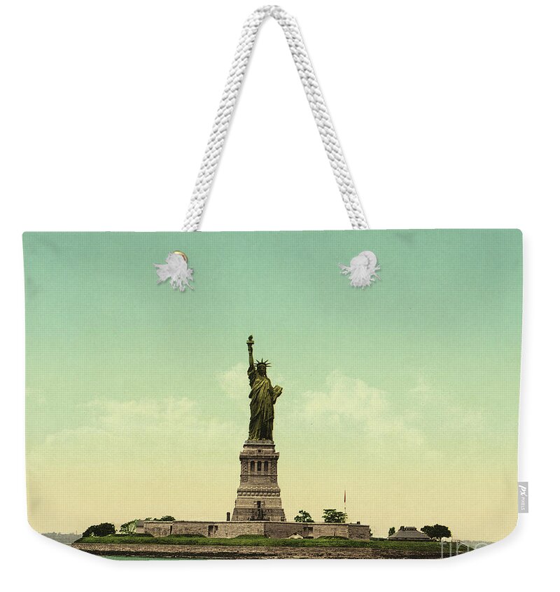 New York Harbor Weekender Tote Bags