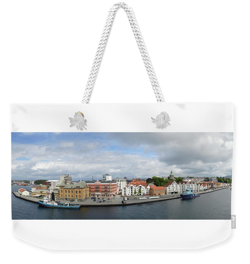 Stavanger Weekender Tote Bag featuring the photograph Stavanger Harbour Panorama by Terence Davis