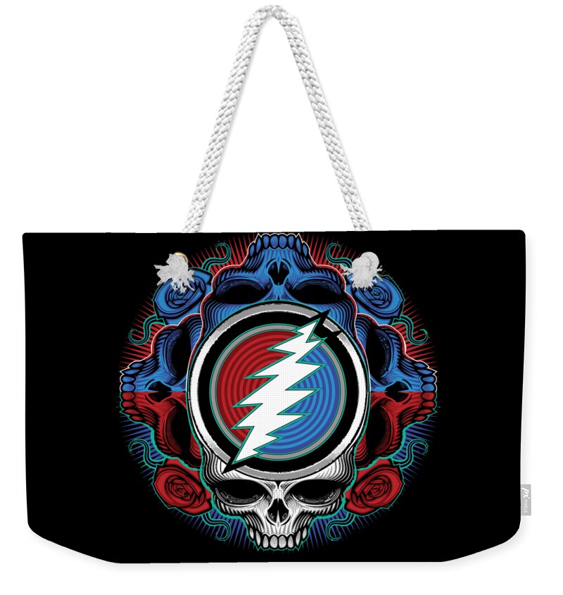 Steal Your Face Weekender Tote Bag featuring the digital art Steal Your Face - Ilustration by The Bear