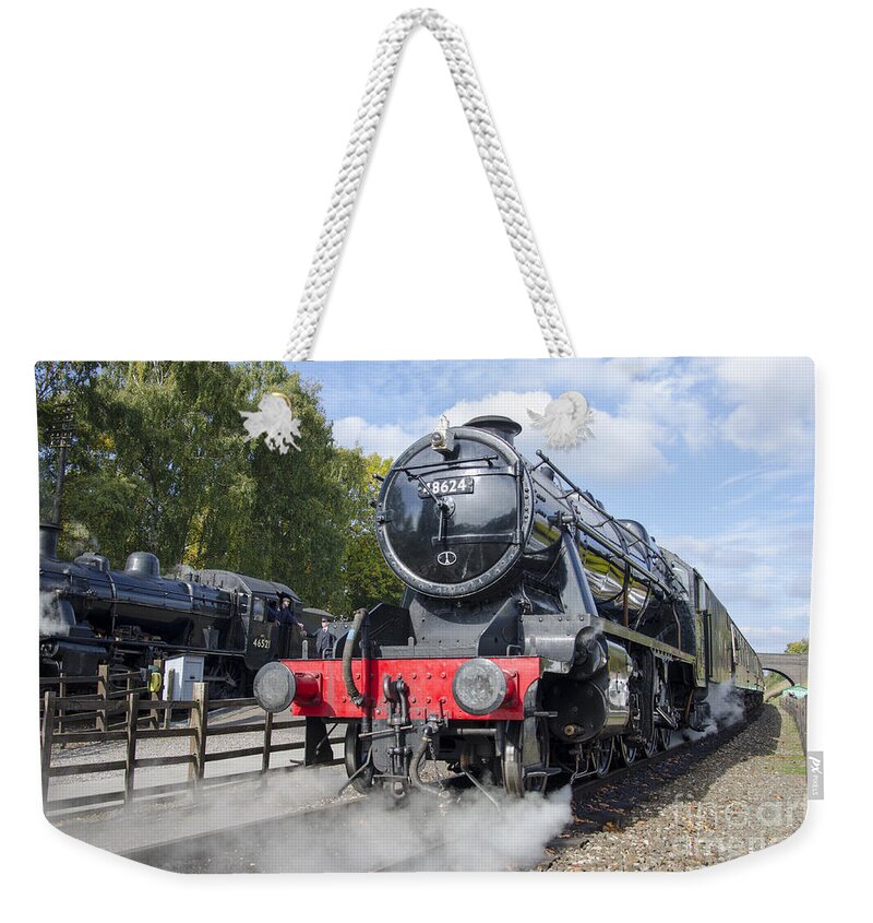 Lms Weekender Tote Bag featuring the photograph Steam locos at Rothley by Steev Stamford