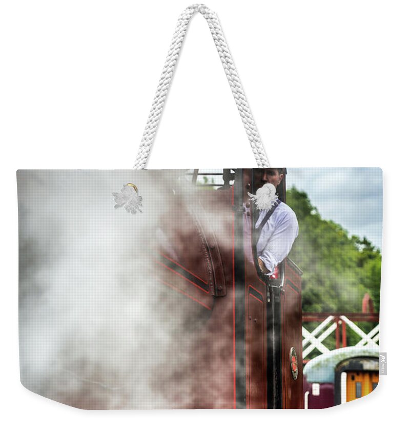 Train Weekender Tote Bag featuring the photograph Steam by Nick Bywater
