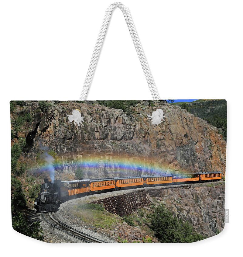 Durango Silverton Weekender Tote Bag featuring the photograph Steam Rainbow by Donna Kennedy