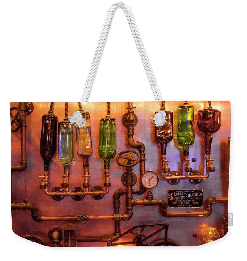 Steampunk Interior Design 3 Liquor Wall Dispenser Atlanta Mancave Bar Art Weekender Tote Bag