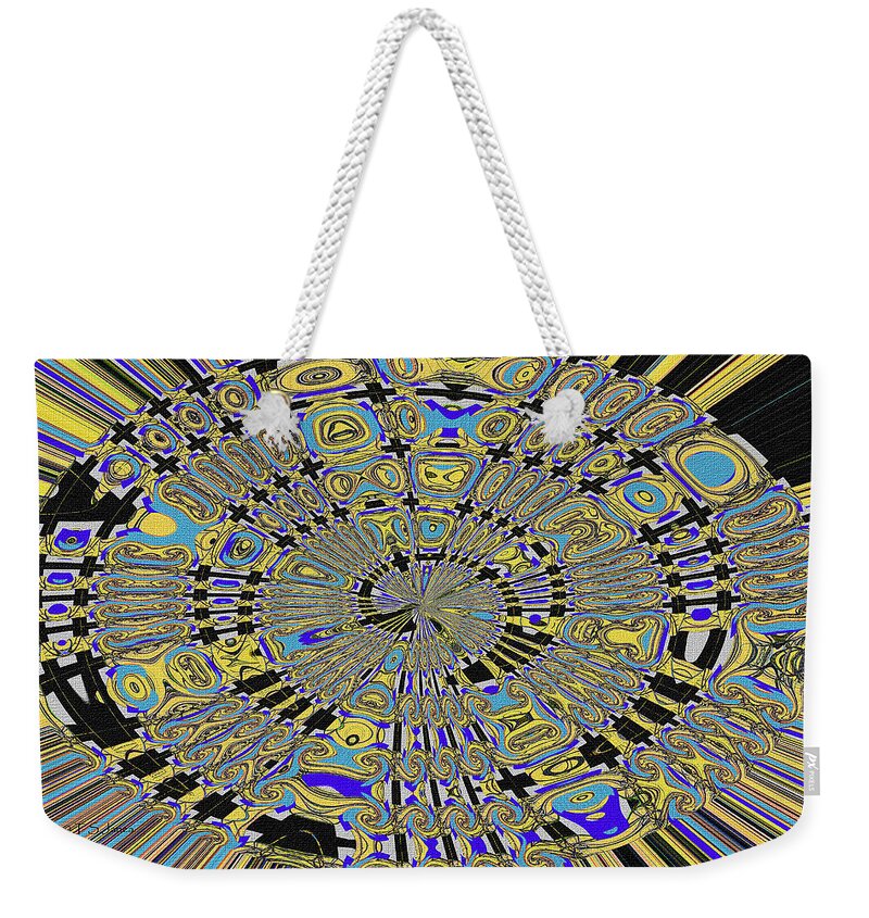 Steel Power Poles Abstract #2 Weekender Tote Bag featuring the digital art Steel Power Poles Abstract #2 by Tom Janca